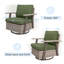Chaise berçante 4 pièces avec coussins, rotin toutes saisons pour cour arrière-481647098