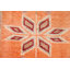 Tapis de couloir orange en laine noué à la main de conception unique 2 pi 9 po x 10 pi 2 po Noda