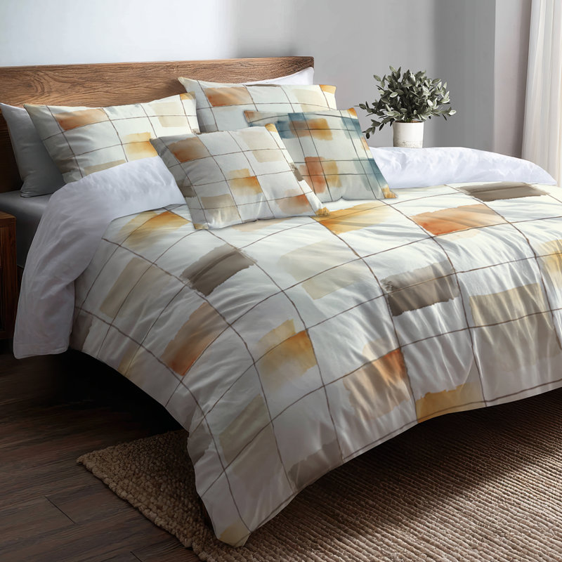 Ensemble de housse de couette et coussin décoratif Modern, Housse de couette très grand + 4 pièces supplém