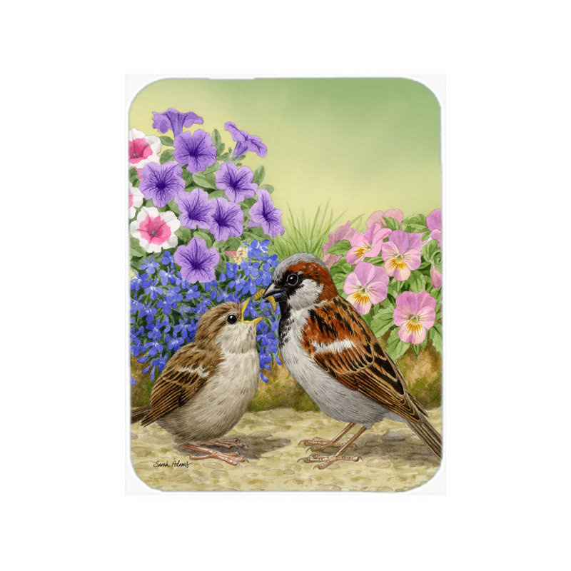 Planche à découper en verre trésors caroline House Sparrows