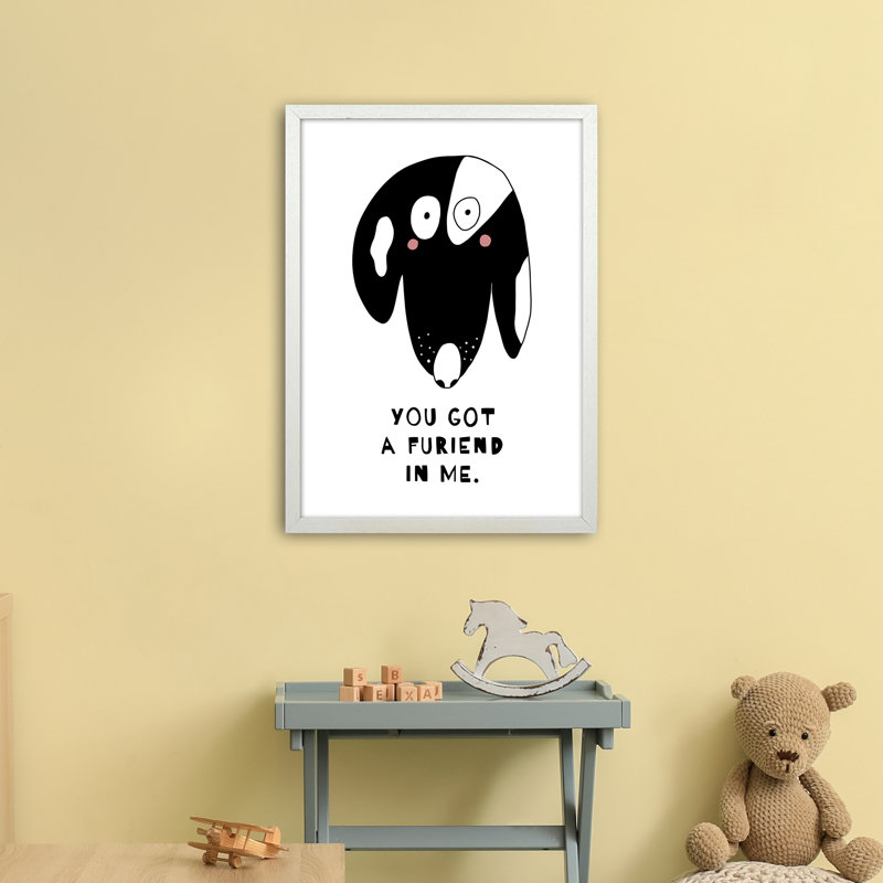 Dog by Miniofmine - Print, 63cm H x 46cm W x 3cm D, Brown Framed