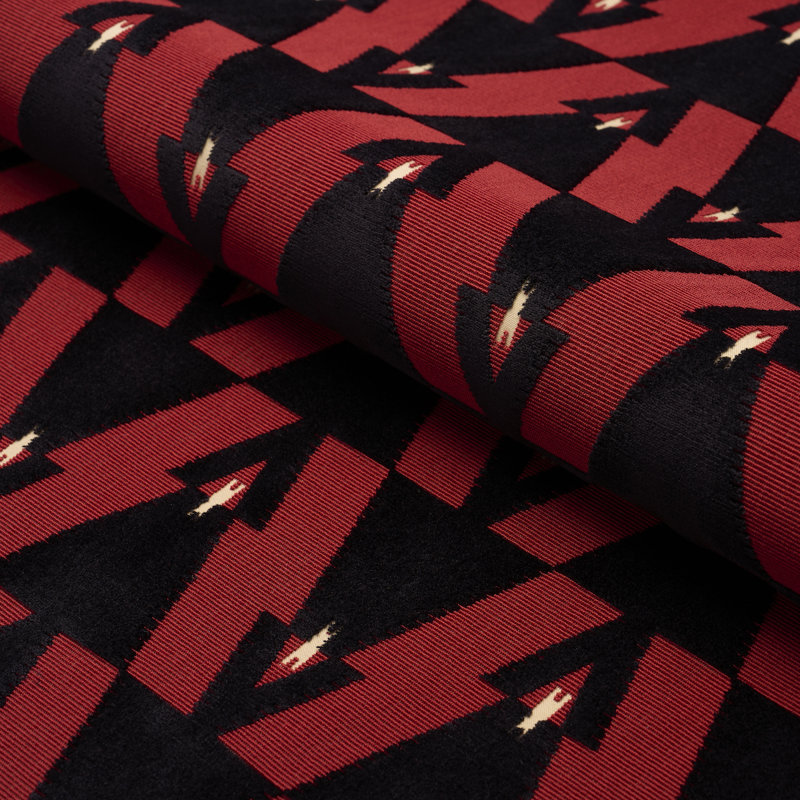 Schumacher X A Rum Fellow Kalido Fabric, Ladybird
