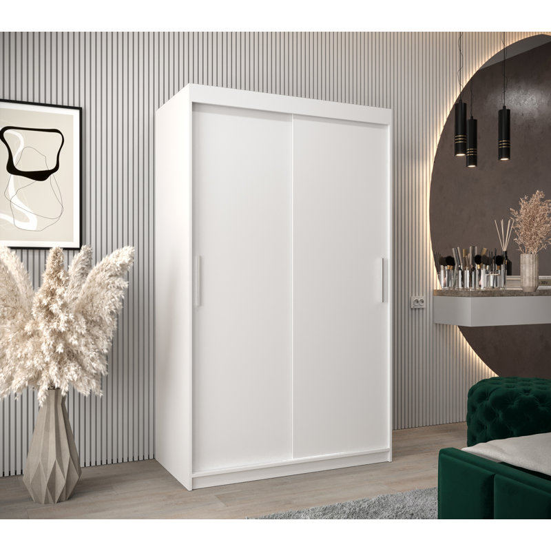 Lindfield 2 Door Manufactured Wood Wardrobe, White Matt