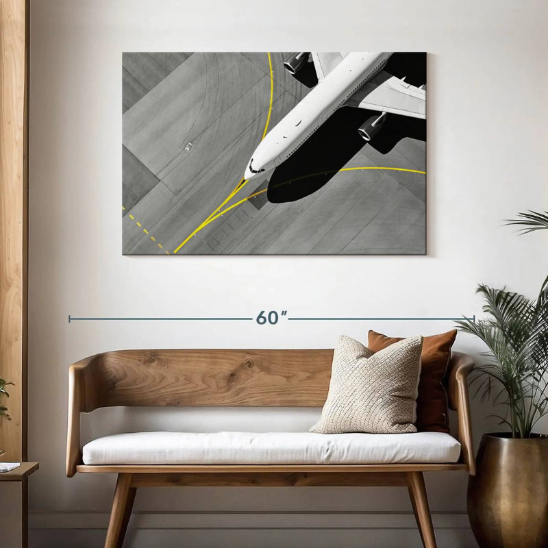 Mehar Airplane From Above, 30" H x 45" W