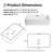 Los Flexi Modern Rectangular Vessel Sink with Overflow – White Ceramic Above Counter Basin for Smaller Bathrooms-114142082