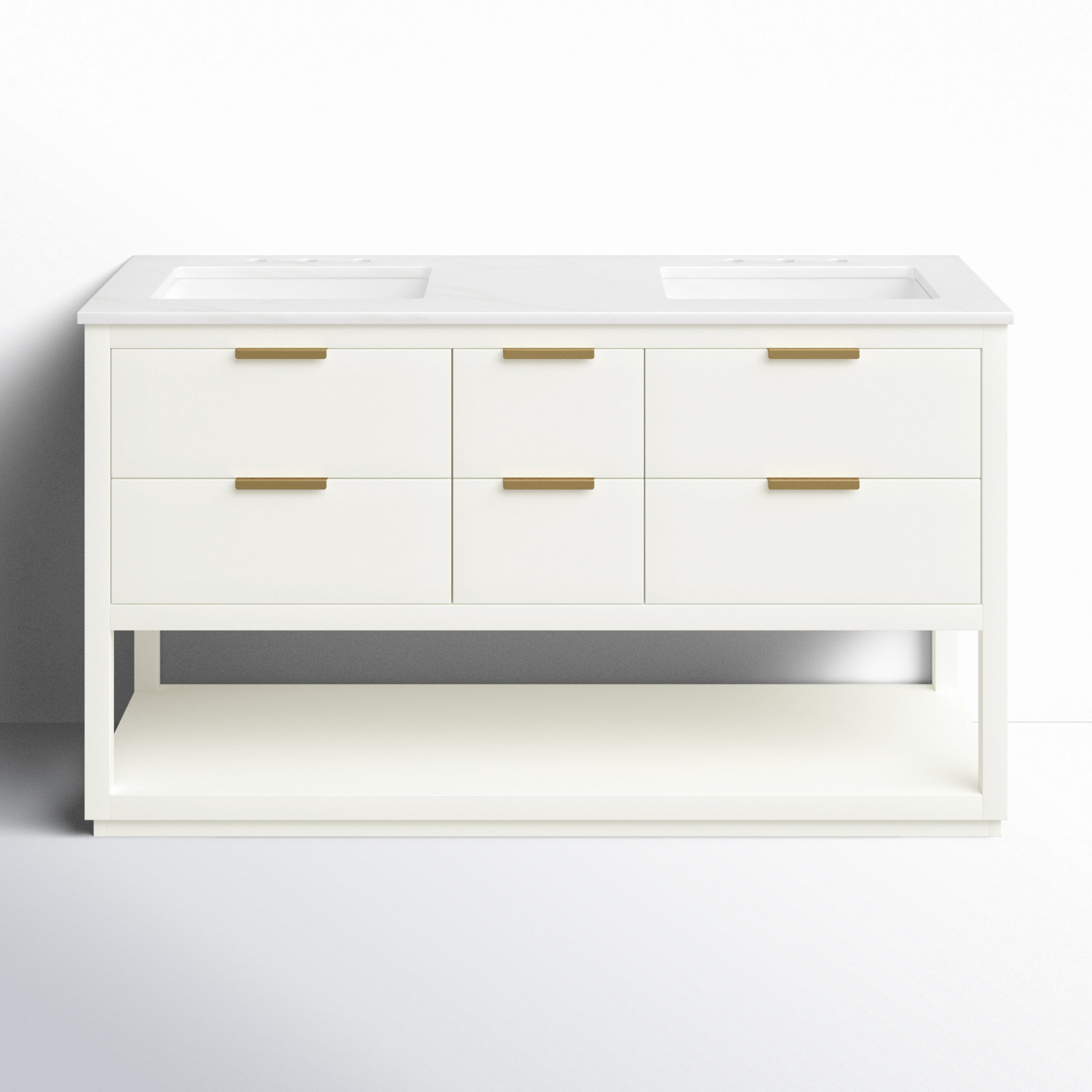 Felicity 60'' Double Bathroom Vanity, White
