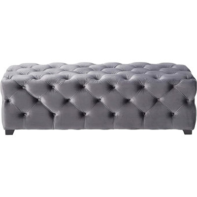 Velours gris polyvalent: rehaussez votre espace de vie grâce à son capitonnage chic et sa durabilité