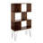 Ashburn Wood 4 Shelves Storage Brown Shelving Unit with Open Frame Design