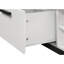 Table basse Matilda blanche de 47 po avec plateau en faux marbre blanc.