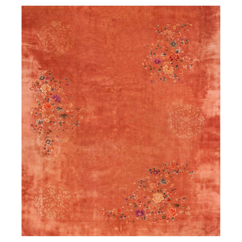 Tapis art déco chinois des années 1930 (11 pi 10 po x 14 pi 3 po - 360 x 435)