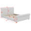Bed frame with high headboard and rolled footboard with screw-locked slat construction for noise-free nights-1984924635