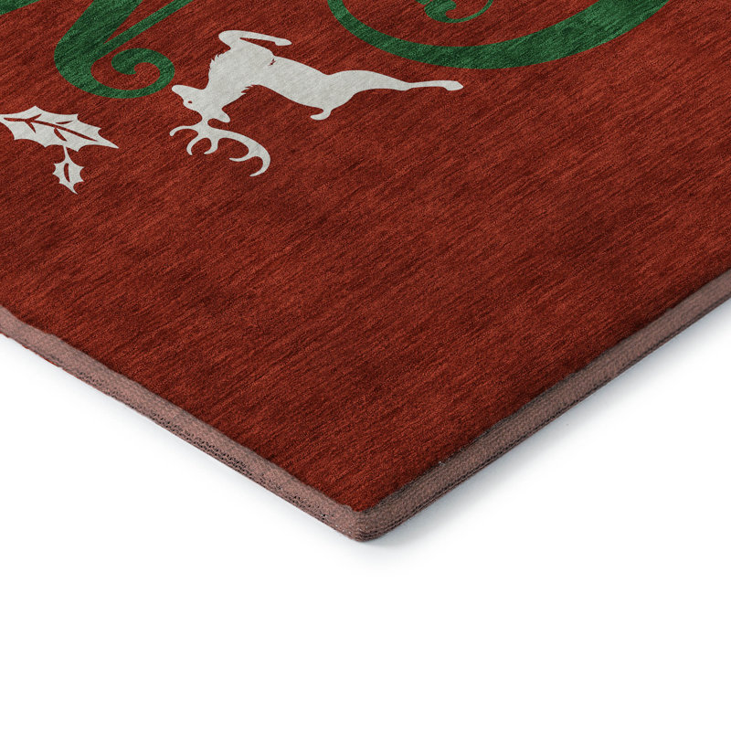 Tapis rubis Cerrito AMF217 lavable à la machine de qualité supérieure Cerrito, Rectangle de 10 pi x 14 pi