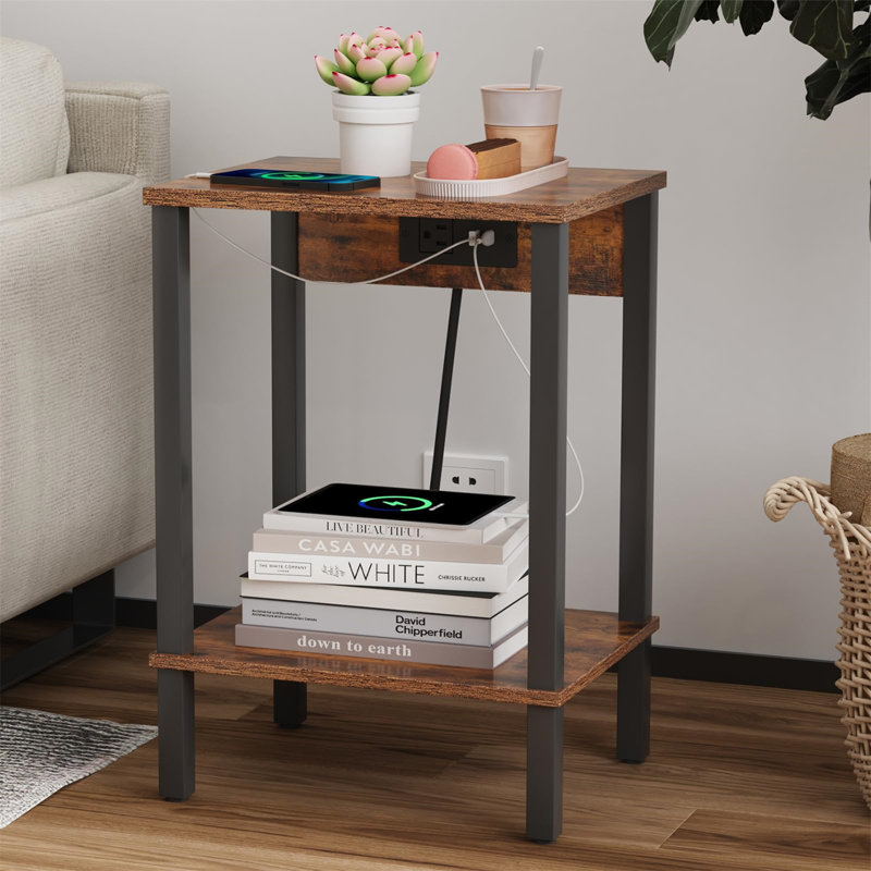 Ensemble de tables de bout Ayren, Brun / noir
