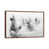 Classic Brown Wood Floater Framed