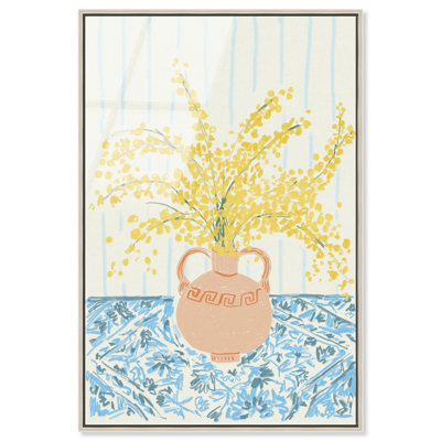 Sunny Flower Vase Print by Oliver Gal