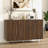 Fluted Buffet Accent Cabinet With Adjustable Shelves-1537706354