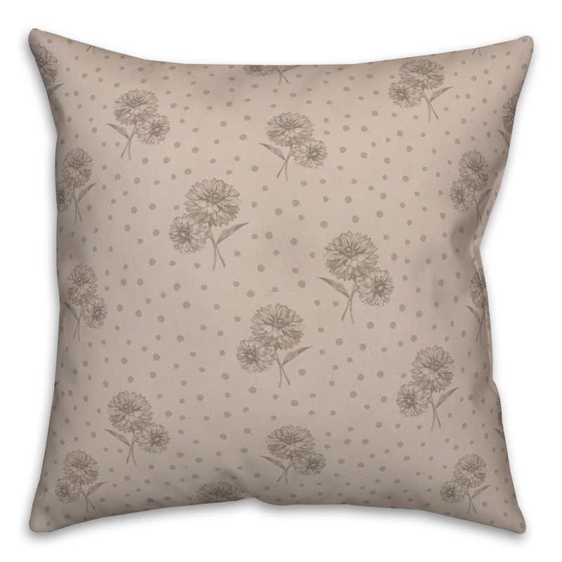 Coussin décoratif en polyester / mélange de polyester, Brun
