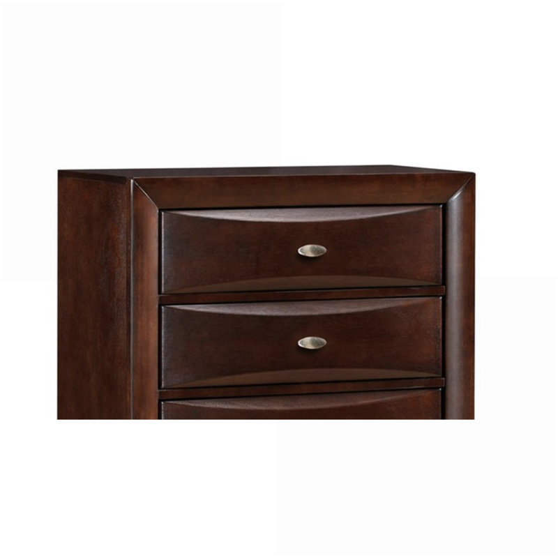 Chests, Modern Espresso 5-Drawer Storage Chest | Espresso | Synthetic Wood, Cherry
