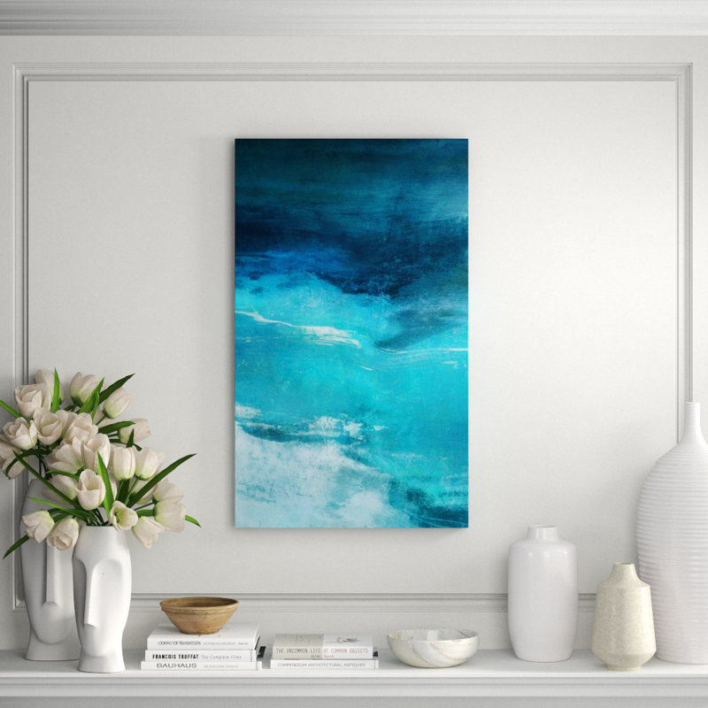 Indigo Sky II Print by Barclay Butera, 40" H x 24" W x 1.5" D, Knife Gel