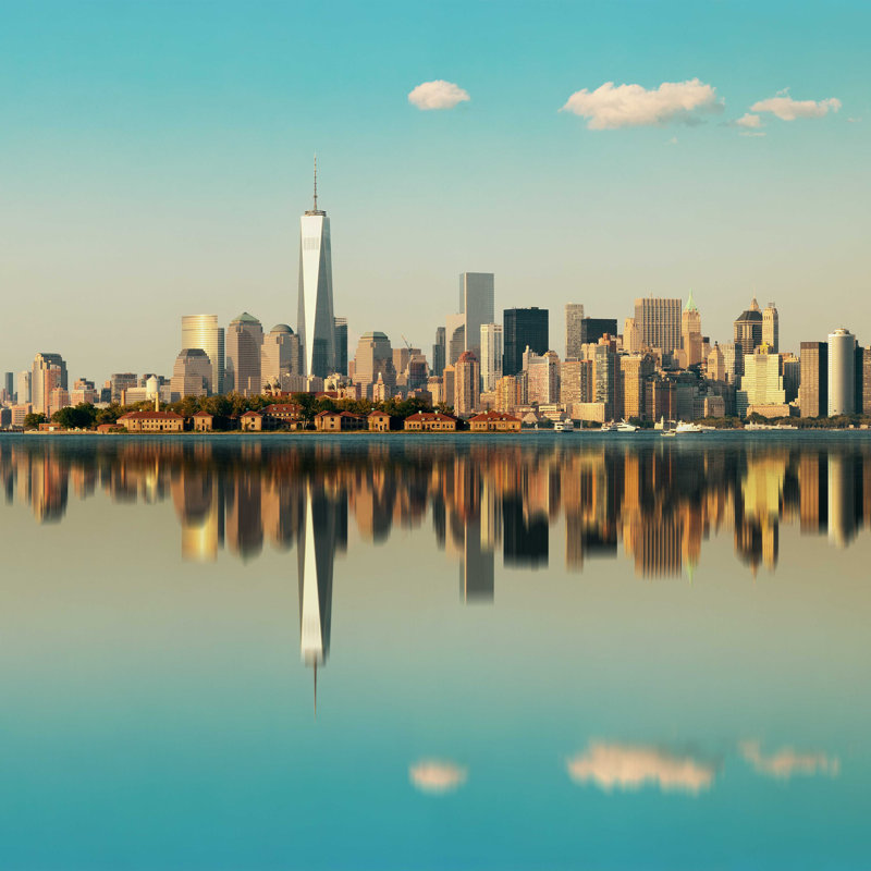 Manhattan Manhattan Skyline - Photographie sur toile tendue, H 12 po x l 12 po