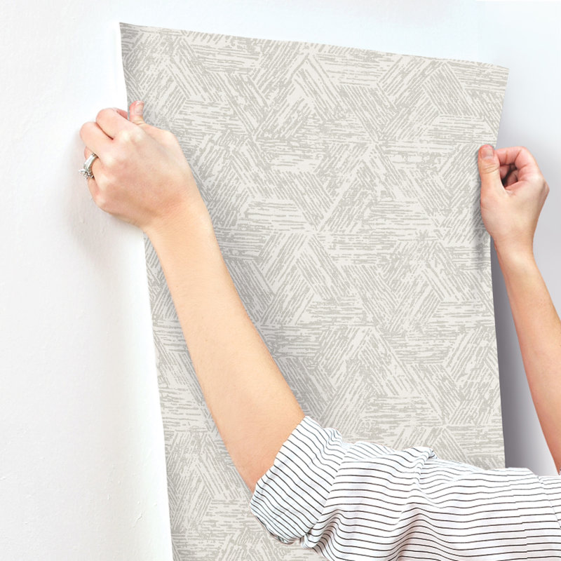 Bravlio Geometric Wallpaper Double Roll, Gray
