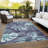 Machine Washable Indoor/Outdoor Xhevrie Blue Rug-1398081237