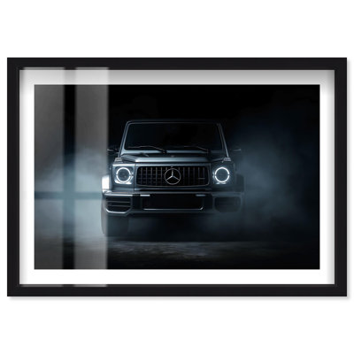 Beast in the Mist Shadowbox Print Bedroom Wall Decor by Notoriart, Black Frame, 31 x 21