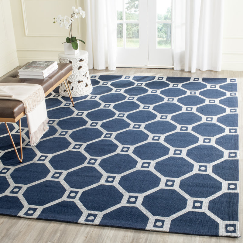 Nilde Cedar Brook Hand Loomed Jute Geometric Rug, Rectangle 7'3" x 9'3"