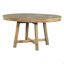 Table de salle à manger ronde extensible avec table en bois 16 "