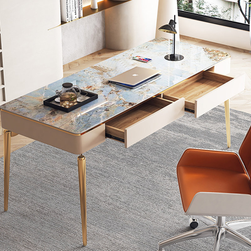 Bureau sécuritaire et réfléchi, Sarcelle, H 29,92 po x l 62,99 po x P 23,62 po