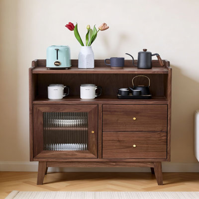 Commode d'appoint multifonctionnelle en bois massif