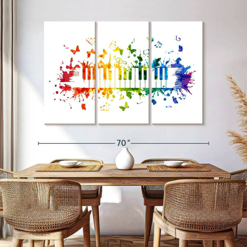 Abarca Rainbow Piano Keyboard, 42" H x 65" W