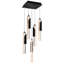 Mini-luminaire suspendu 12 po à DEL intégré avec verre texturé fabriqué à la main pour îlot de cuisine-1210075136