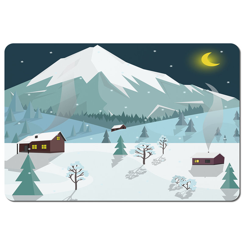 Flanagan Polyester, Wood/Bamboo No Pattern Rectangle Placemat