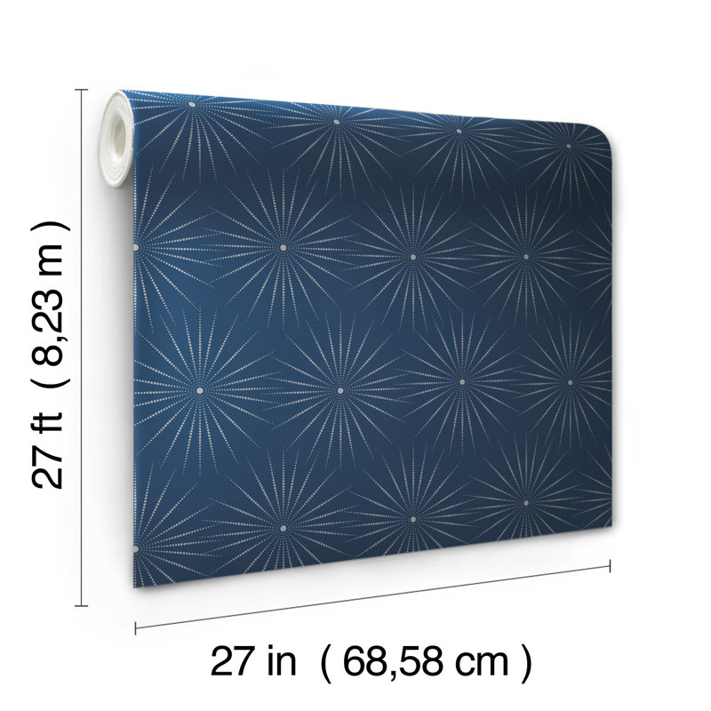 Starlight Abstract Double Roll, Blue/Silver