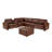 132" W Hudson Recliner Leather-Matched Sectional-586519043
