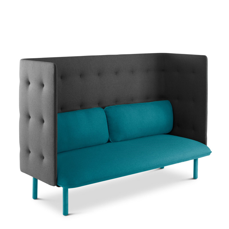 QT Lounge Sofa, Teal/Dark Gray
