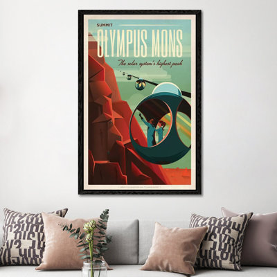 Olympus Mons Space Travel Poster by SpaceX - Print on Canvas