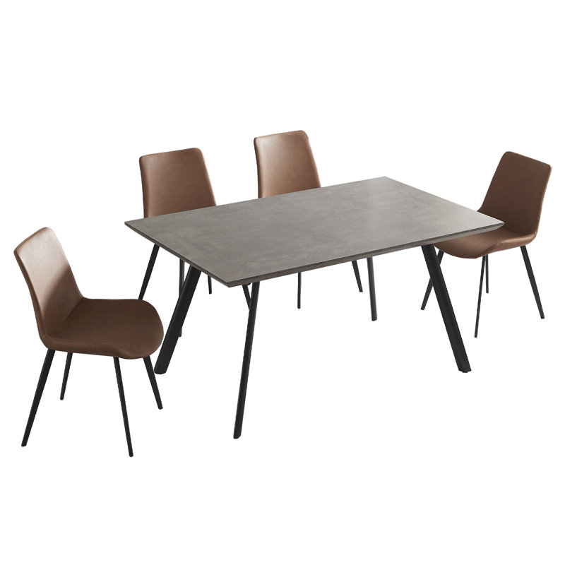 Ensemble de table de salle à manger avec chaises rembourrées Johnmichael, Beige