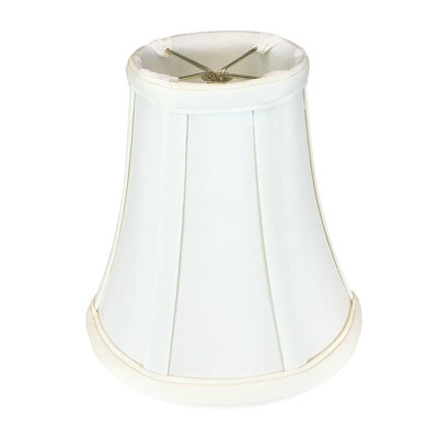 Royal Designs, Inc. BSO-704FC-6WH True Bell Basic Lamp Shade with Flame Clip, 3.5" x 6" x 6.25", White