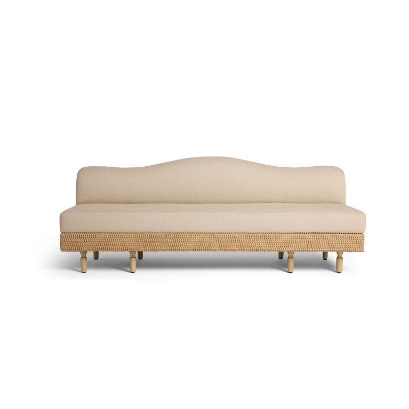 Iris Woven Linen Bench