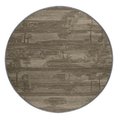 Machine Washable Art Deco Gray Area Rug
