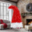 Arbre de Noël artificiel 6 pi avec lumière DEL, arbre de Noël artificiel fantaisiste en forme de chapeau de père Noël avec 1050 pointes, arbre Xmax courbé