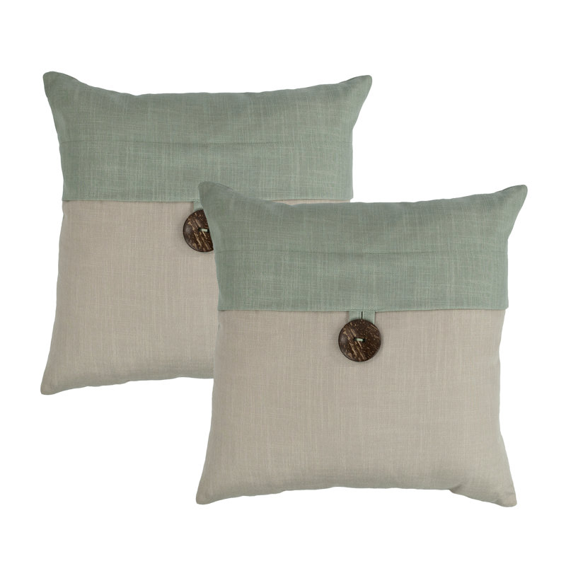 Oasis Buttons Throw Pillow