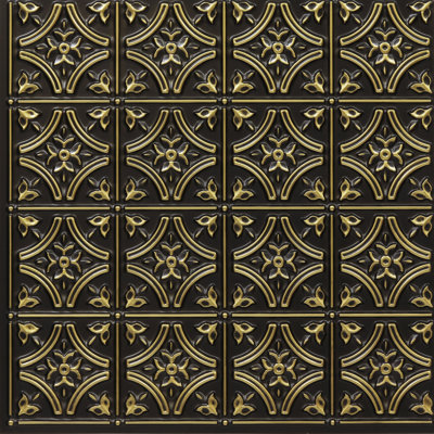Gothic Reims 2 Ft. X 2 Ft. Drop-In Or Glue-Up PVC Ceiling Tile