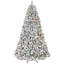 Arbre de Noël floqué avec support en métal-172380242-172380227