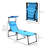 Hiking Chair With Cushion - Adjustable Folding Chaise Lounge Sunshade Blue For Outdoor Trips Beach Cushion, & Pillow Enjoyment