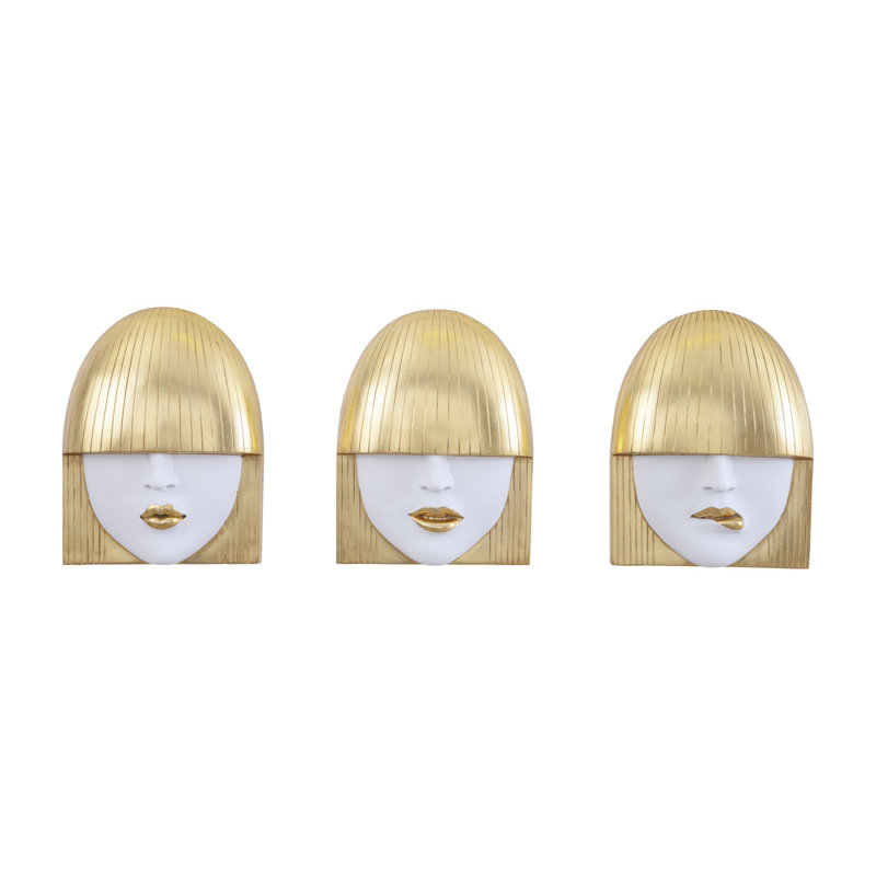 Fashion Faces Wall Art 3 Piece Décor Set