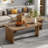 Modern Rectangle Coffee Table Set With Modular L-shape Design-1691930567