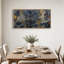 Tableau mural sur toile à grille géométrique bleu marine et rouille